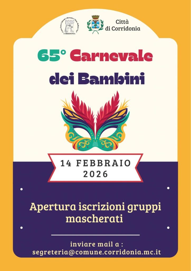 carnevale dei bambini 2026 corridonia