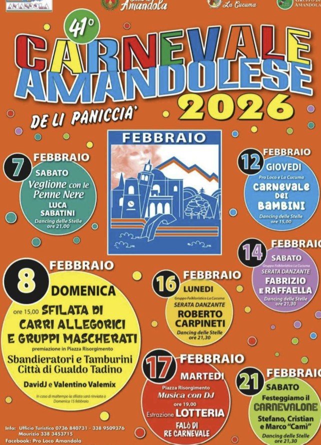 carnevale amandola 2026 panicci&agrave;